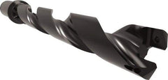 Allied Machine and Engineering - Series 24, 24 to 26mm Diam, 1" Diam Straight Shank with Flange, Helical Flute Spade Drill - 7-11/64" Max Depth, 8-37/64" Body Length, 10-55/64" OAL, Standard Length, Through Coolant - Exact Tool & Supply