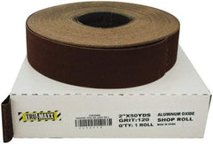 Tru-Maxx - 2" x 50 Yd 280 Grit Aluminum Oxide Cloth Roll - Very Fine Grade, J Weighted Backing - Exact Tool & Supply