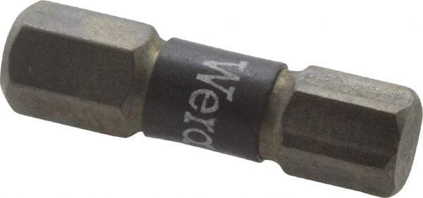 Wera - 6mm Hex Screwdriver Bit - 1/4" Drive, 1" OAL - Exact Tool & Supply