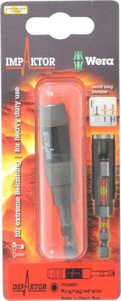 Wera - 1/4" Hex Bit Holder - 1/4" Hex Drive, 3" OAL - Exact Tool & Supply