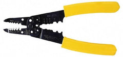 Ideal - 18 to 8 AWG Capacity Wire Stripper/Crimper - 8-3/4" OAL, Plastic Cushion Handle - Exact Tool & Supply