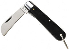 Ideal - 3-1/4" Blade, 6-1/2" OAL, Straight Lineman's Jack Knife - 6-1/2" OAL - Exact Tool & Supply