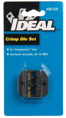 Ideal - Terminal Crimper - Insulated Terminal 22-10 AWG - Die Set Only Style - Exact Tool & Supply
