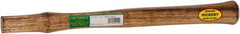 Made in USA - 18" Long Replacement Handle for Ball Pein, Machinist & Riveting Hammers - 1-3/16" Eye Length x 11/16" Eye Width, Hickory, Material Grade Type B - Exact Tool & Supply