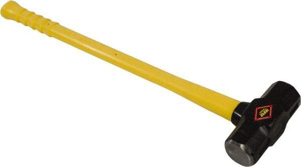 NUPLA - 12 Lb Head, Sledge Hammer - Steel Head, 2-1/2" Face Diam, Fiberglass Handle - Exact Tool & Supply
