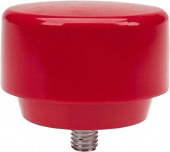 NUPLA - 3" Face Diam, Grade Medium, Red Hammer Tip/Face - Plastic - Exact Tool & Supply