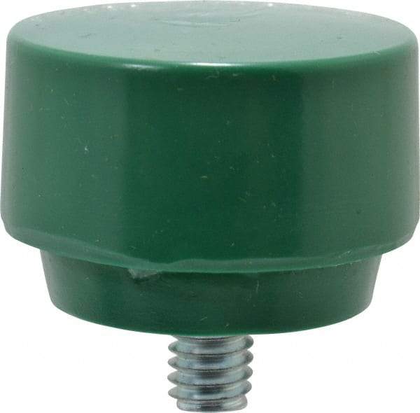 NUPLA - 1-1/2" Face Diam, Grade Tough, Green Hammer Tip/Face - Plastic - Exact Tool & Supply
