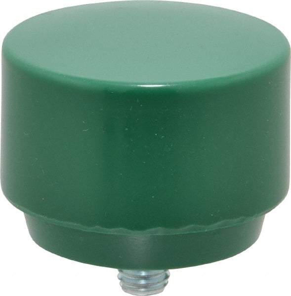 NUPLA - 2" Face Diam, Grade Tough, Green Hammer Tip/Face - Plastic - Exact Tool & Supply