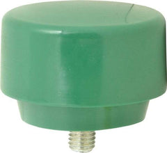 NUPLA - 3" Face Diam, Grade Tough, Green Hammer Tip/Face - Plastic - Exact Tool & Supply