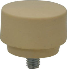 NUPLA - 1-1/2" Face Diam, Grade Medium Hard, Cream Hammer Tip/Face - Plastic - Exact Tool & Supply