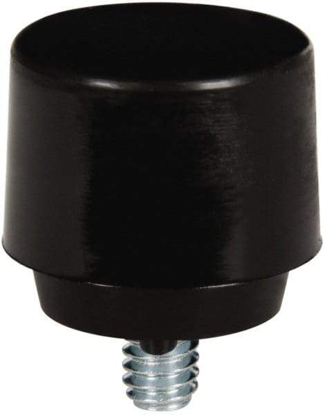 NUPLA - 1" Face Diam, Grade Hard, Black Hammer Tip/Face - Plastic - Exact Tool & Supply