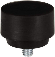 NUPLA - 1-1/2" Face Diam, Grade Hard, Black Hammer Tip/Face - Plastic - Exact Tool & Supply