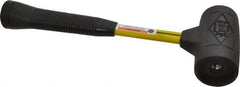 NUPLA - 32 oz Head 2" Face Diam Composite Rubber Dead Blow Hammer without Faces - Fiberglass Handle - Exact Tool & Supply
