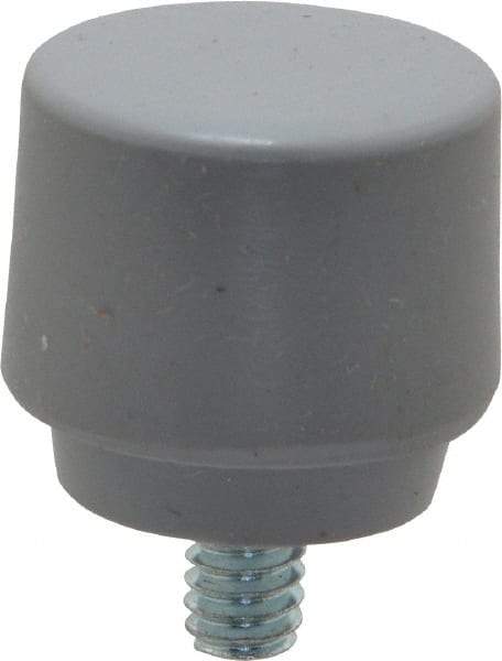 NUPLA - 1" Face Diam, Grade Extra Soft, Gray Soft Face Hammer Tip - Plastic - Exact Tool & Supply