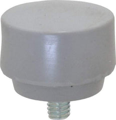 NUPLA - 1-1/2" Face Diam, Grade Extra Soft, Gray Soft Face Hammer Tip - Plastic - Exact Tool & Supply