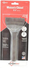 Mayhew - 7" OAL x 3-1/2" Blade Width Brick Chisel - Exact Tool & Supply