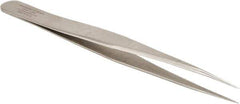 Aven - 5" OALmm-SA Precision Tweezers - General Purpose, Strong Tip - Exact Tool & Supply