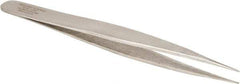Aven - 4-3/4" OAL OO-SA Precision Tweezers - Straight, Fine Tips - Exact Tool & Supply