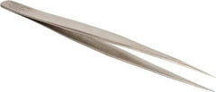 Aven - 5-5/16" OAL SS-SA Precision Tweezers - Straight, Extra Long & Narrow - Exact Tool & Supply