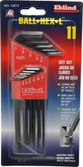 Eklind - 11 Piece L-Key Ball End Hex Key Set - Exact Tool & Supply