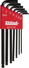 Eklind - 7 Piece L-Key Ball End Hex Key Set - Exact Tool & Supply