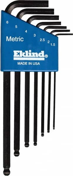 Eklind - 7 Piece L-Key Ball End Hex Key Set - Exact Tool & Supply