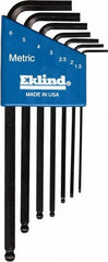 Eklind - 7 Piece L-Key Ball End Hex Key Set - Exact Tool & Supply