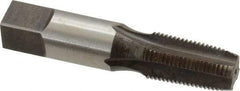 Reiff & Nestor - 1/8-27 NPT Thread, 4 Flute Standard Pipe Tap - 2-1/8" OAL, 3/4" Thread Length, 7/16" Shank Diam, Nitride Finish, High Speed Steel - Exact Tool & Supply