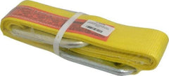 Lift-All - 8' Long x 3" Wide, 4,800 Lb Vertical Capacity, 1 Ply, Polyester Web Sling - 3,800 Lb Choker Capacity, Yellow - Exact Tool & Supply