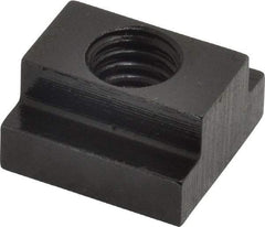 Gibraltar - 7/16-14 Tapped Through T Slot Nut - 1/2" Slot Width, 7/8 x 9/32" Base Width x Height, 7/8 x 1/2" OAL x Height - Exact Tool & Supply