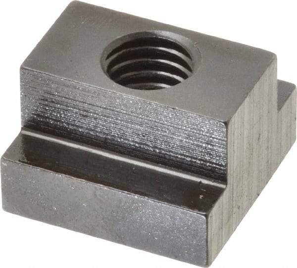 Gibraltar - 1/2-13 Tapped Through T Slot Nut - 5/8" Slot Width, 1-1/8 x 3/8" Base Width x Height, 1-1/8 x 3/4" OAL x Height - Exact Tool & Supply