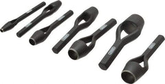 General - 7 Piece, 1/4 to 1", Arch Punch Set - Comes in Vinyl Roll - Exact Tool & Supply