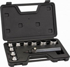 General - 10 Piece, 1/4 to 1", Hollow Punch Set - Comes in Plastic Case - Exact Tool & Supply