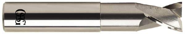 OSG - 1", 2 Flute, Single End, Solid Carbide, 0.12" Corner Radius End Mill - 5" OAL, 30° Helix, Right Hand Flute, 1" LOC, Right Hand Cut, 2-5/8" Extended Reach - Exact Tool & Supply