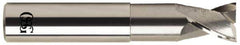 OSG - 1", 2 Flute, Single End, Solid Carbide, 0.12" Corner Radius End Mill - 5" OAL, 30° Helix, Right Hand Flute, 1" LOC, Right Hand Cut, 2-5/8" Extended Reach - Exact Tool & Supply