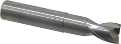 OSG - 1/2", 1/2" LOC, 1/2" Shank Diam, 3" OAL, 2 Flute, Solid Carbide Square End Mill - Single End, Uncoated, Spiral Flute, 30° Helix, Centercutting, Right Hand Cut, Right Hand Flute, Series 2023 - Exact Tool & Supply