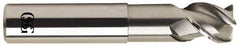 OSG - 1", 1" LOC, 1" Shank Diam, 5" OAL, 3 Flute, Solid Carbide Square End Mill - Single End, Uncoated, Spiral Flute, 45° Helix, Right Hand Cut, Right Hand Flute, Series 2043 - Exact Tool & Supply