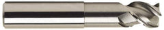 OSG - 1", 3 Flute, Single End, Solid Carbide, 0.09" Corner Radius End Mill - 6" OAL, 45° Helix, Right Hand Flute, 1" LOC, Right Hand Cut, 3-3/8" Extended Reach - Exact Tool & Supply