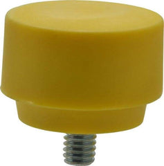 NUPLA - 1-1/2" Face Diam, Grade Extra Hard, Yellow Hammer Tip/Face - Plastic - Exact Tool & Supply