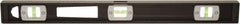 Johnson Level & Tool - Magnetic 78" Long 5 Vial I-Beam Level - Aluminum, Black, 3 Plumb & 2 Level Vials - Exact Tool & Supply