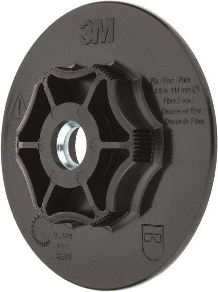 3M - 4-1/2" Diam Quick-Change Disc Backing Pad - Hard Density, 13,300 RPM, TN Compatible - Exact Tool & Supply