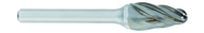 SH-5MA -- 12mm x 32mm LOC x 6mm Shank x 50mm OAL Flame Shape Carbide Aluminum Cut Burr - Exact Tool & Supply