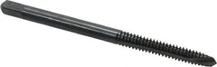Kennametal - #6-32 UNC, 2 Flute, Oxide Finish, High Speed Steel Spiral Point Tap - Plug Chamfer, Right Hand Thread, 2" OAL, 11/16" Thread Length, 0.141" Shank Diam, 3B Class of Fit - Exact Tool & Supply