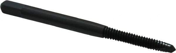 Kennametal - #8-32 UNC, 2 Flute, Oxide Finish, High Speed Steel Spiral Point Tap - Plug Chamfer, Right Hand Thread, 2.13" OAL, 3/4" Thread Length, 0.168" Shank Diam, 2B Class of Fit - Exact Tool & Supply