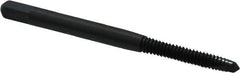 Kennametal - #8-32 UNC, 2 Flute, Oxide Finish, High Speed Steel Spiral Point Tap - Plug Chamfer, Right Hand Thread, 2.13" OAL, 3/4" Thread Length, 0.168" Shank Diam, 2B Class of Fit - Exact Tool & Supply