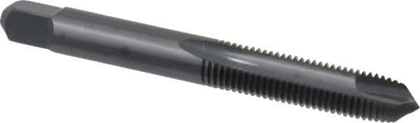 Kennametal - 5/16-24 UNF, 2 Flute, Oxide Finish, High Speed Steel Spiral Point Tap - Plug Chamfer, Right Hand Thread, 2.72" OAL, 1-1/8" Thread Length, 0.318" Shank Diam, 3B Class of Fit - Exact Tool & Supply