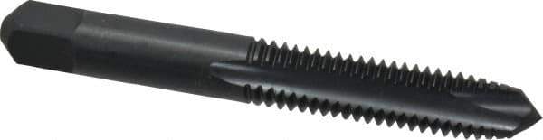 Kennametal - 3/8-16 UNC, 3 Flute, Oxide Finish, High Speed Steel Spiral Point Tap - Plug Chamfer, Right Hand Thread, 2.94" OAL, 1-1/4" Thread Length, 0.381" Shank Diam, 3B Class of Fit - Exact Tool & Supply