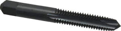 Kennametal - 3/8-16 UNC, 3 Flute, Oxide Finish, High Speed Steel Spiral Point Tap - Plug Chamfer, Right Hand Thread, 2.94" OAL, 1-1/4" Thread Length, 0.381" Shank Diam, 3B Class of Fit - Exact Tool & Supply