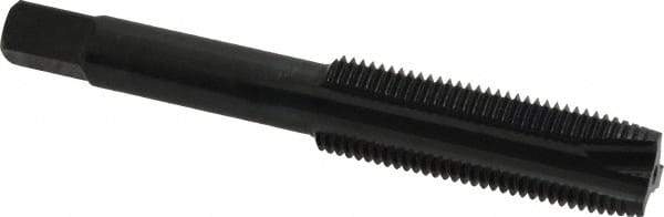 Kennametal - 1/2-20 UNF, 3 Flute, Oxide Finish, High Speed Steel Spiral Point Tap - Plug Chamfer, Right Hand Thread, 3.38" OAL, 1.656" Thread Length, 0.367" Shank Diam, 3B Class of Fit - Exact Tool & Supply