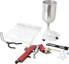 DeVilbiss - Gravity Feed High Volume/Low Pressure Paint Spray Gun - 1L Capacity, 30 Max psi, 16 Max CFM, For Adhesives, Enamels, Epoxies, Lacquers, Latex, Polyurethanes, Primers, Sealers, Stains, Varnishes - Exact Tool & Supply